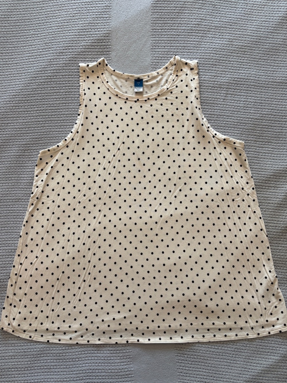 Old Navy Cream Polka Dot Tank Top